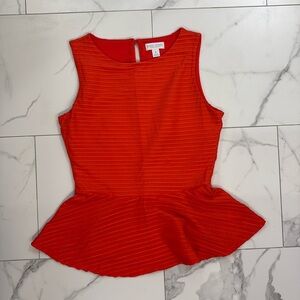 Orange Peplum Top